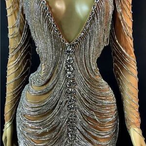 Elegant Silver Chain Dress